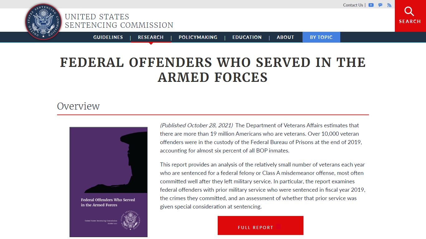 Federal Offenders Who Served in the Armed Forces